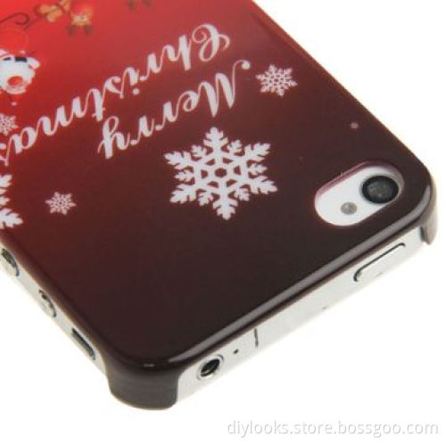 Santa Claus Pattern Smooth Surface Plastic Protective Case for iPhone 4 and 4S
